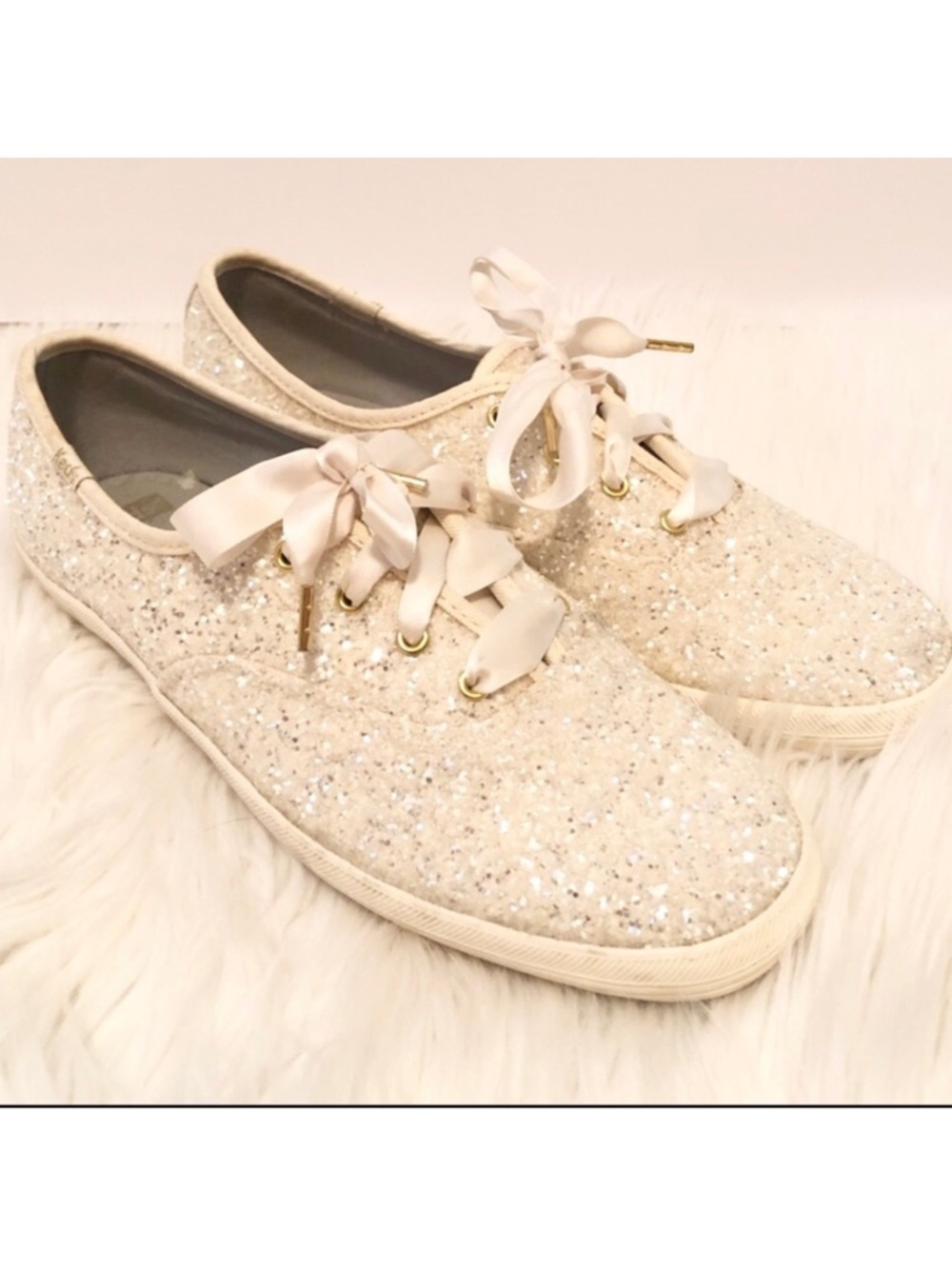 Keds x Kate Spade Women's Glitter Lace-Up Sneakers, Sz 9.5